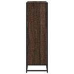 vidaXL Knižnica, hnedý dub 97,5x33x107,5 cm, kompozitné drevo a kov – Obrázok 5