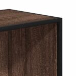 vidaXL Knižnica, hnedý dub 97,5x33x107,5 cm, kompozitné drevo a kov – Obrázok 7