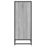 vidaXL Skrinka na topánky sivá sonoma 75x38x97,5cm kompozit. drevo+kov – Obrázok 5