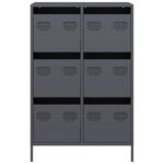 vidaXL Vysoká skrinka antracit 68x39x101,5cm oceľ – Obrázok 5