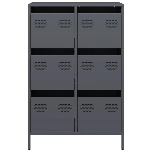 vidaXL Vysoká skrinka antracit 68x39x101,5cm oceľ – Obrázok 5