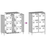 vidaXL Vysoká skrinka antracit 68x39x101,5cm oceľ – Obrázok 11