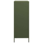 vidaXL Vysoká skrinka olivovozelená 68x39x101,5 cm oceľ – Obrázok 6