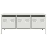 vidaXL Konferenčný stolík biely 101,5x50x43,5 cm oceľ – Obrázok 4