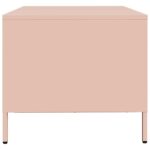 vidaXL Konferenčný stolík ružový 101,5x50x43,5 cm oceľ – Obrázok 6