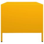 vidaXL Konferenčný stolík horčicovožltý 101,5x50x43,5 cm oceľ – Obrázok 6