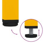 vidaXL Konferenčný stolík horčicovožltý 101,5x50x43,5 cm oceľ – Obrázok 9