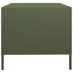 vidaXL Konferenčný stolík olivovozelený 101,5x50x43,5 cm oceľ – Obrázok 6