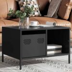 vidaXL Konferenčný stolík čierny 68,5x50x43,5 cm oceľ – Obrázok 4