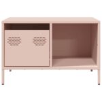 vidaXL Konferenčný stolík ružový 68,5x50x43,5 cm oceľ – Obrázok 6