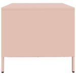 vidaXL Konferenčný stolík ružový 68,5x50x43,5 cm oceľ – Obrázok 7