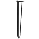 vidaXL Nohy stola vlásenky 4 ks čierny 72 cm pevná oceľ – Obrázok 4