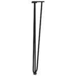 vidaXL Nohy stola vlásenky 4 ks čierny 72 cm pevná oceľ – Obrázok 6