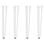 vidaXL Nohy stola vlásenky 4 ks biela 72 cm pevná oceľ – Obrázok 2