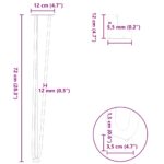 vidaXL Nohy stola vlásenky 4 ks antracitový 72 cm pevná oceľ – Obrázok 10
