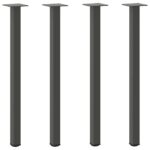 vidaXL Stolové nohy na konferenčný stolík 4 ks antracitový 72-74 cm – Obrázok 2