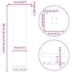vidaXL Nohy konferenčného stolíka 4 ks čierne 30-32 cm oceľové – Obrázok 10