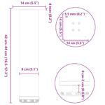 vidaXL Nohy ku konferenčnému stolíku 4 ks antracitové 42-44 cm oceľové – Obrázok 10