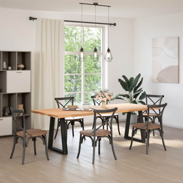 vidaXL Stolové nohy na konferenčný stolík v tvare V 2 ks čierny oceľ – Obrázok 2