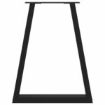 vidaXL Stolové nohy na konferenčný stolík v tvare V 2 ks čierny oceľ – Obrázok 5