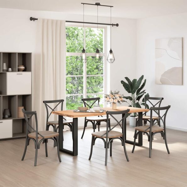 vidaXL Stolové nohy na konferenčný stolík v tvare U 2 ks čierny oceľ – Obrázok 2