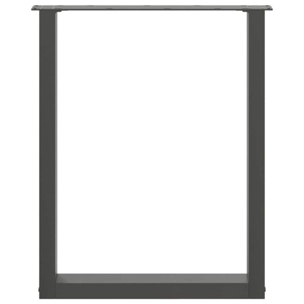 vidaXL Stolové nohy na konferenčný stolík v tvare U 2 ks čierny oceľ – Obrázok 5