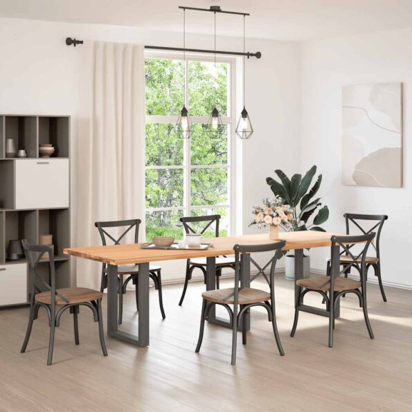 vidaXL Stolové nohy na konferenčný stolík v tvare U 3 ks antracitový – Obrázok 2