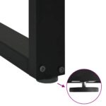 vidaXL Nohy k jedálenskému stolu v tvare U, 3 ks, čierne, 80 x (72-73) cm, oceľové – Obrázok 9