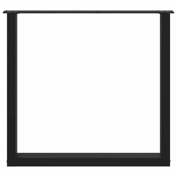 vidaXL Stolové nohy na konferenčný stolík v tvare U 3 ks čierny oceľ – Obrázok 5