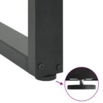 vidaXL Nohy k jedálenskému stolu v tvare U, 3 ks, antracitové, 100 x (72-73) cm, oceľ – Obrázok 9