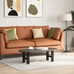 vidaXL Nohy na konferenčný stolík, čierne, 2 ks, 40 x (30-31) cm, oceľové – Obrázok 2