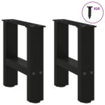 vidaXL Nohy na konferenčný stolík, čierne, 2 ks, 40 x (30-31) cm, oceľové – Obrázok 3