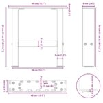 vidaXL Nohy na konferenčný stolík, čierne, 2 ks, 40 x (30-31) cm, oceľové – Obrázok 9