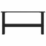 vidaXL Nohy konferenčného stolíka, čierne, 2 ks, 70 x (30-31) cm, oceľové – Obrázok 4
