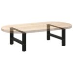vidaXL Nohy konferenčného stolíka, čierne, 2 ks, 70 x (30-31) cm, oceľové – Obrázok 7