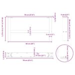 vidaXL Nohy konferenčného stolíka, čierne, 2 ks, 70 x (30-31) cm, oceľové – Obrázok 9