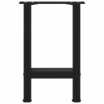 vidaXL Stolové nohy na konferenčný stolík čierny 2 ks oceľ – Obrázok 5