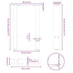 vidaXL Stolové nohy na konferenčný stolík čierny 2 ks oceľ – Obrázok 10