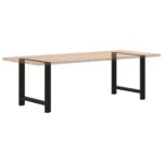 vidaXL Nohy k jedálenskému stolu, čierne, 2 ks, 80 x (72-73) cm, oceľové – Obrázok 8