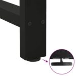 vidaXL Nohy k jedálenskému stolu, čierne, 2 ks, 80 x (72-73) cm, oceľové – Obrázok 9
