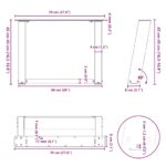 vidaXL Stolové nohy na konferenčný stolík v tvare U 2 ks čierny oceľ – Obrázok 10