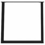 VidaXL Nohy jedálenského stola v tvare U 2 ks čierny 80x(72-73) cm – Obrázok 3