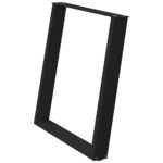 VidaXL Nohy jedálenského stola v tvare U 2 ks čierny 80x(72-73) cm – Obrázok 4