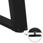 VidaXL Nohy jedálenského stola v tvare U 2 ks čierny 80x(72-73) cm – Obrázok 8