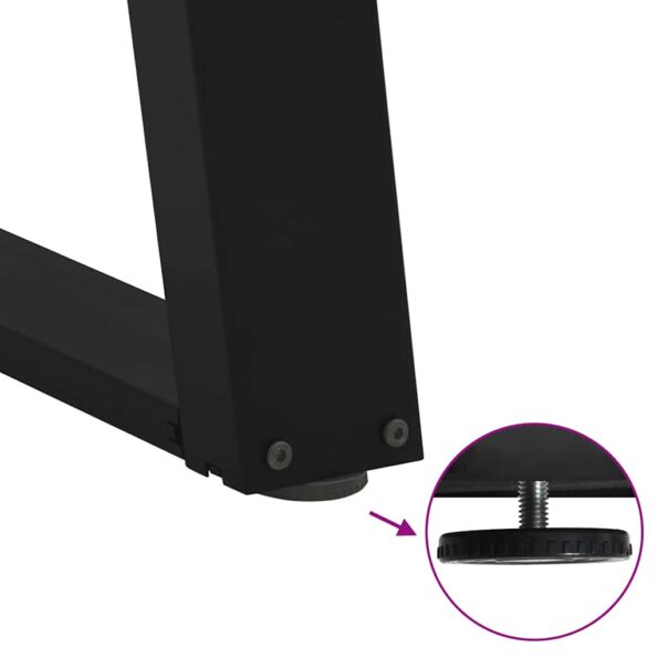 VidaXL Nohy jedálenského stola v tvare U 2 ks čierny 80x(72-73) cm – Obrázok 8