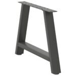 vidaXL Nohy konferenčného stolíka v tvare A, 2 ks, antracitové, 70 x (42-43) cm, oceľ – Obrázok 4
