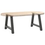vidaXL Nohy konferenčného stolíka v tvare A, 2 ks, antracitové, 70 x (42-43) cm, oceľ – Obrázok 8