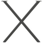 VidaXL Nohy jedálenského stola v tvare X 2 ks antracitový 70x(72-73)cm – Obrázok 5