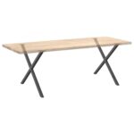 vidaXL Nohy k jedálenskému stolu v tvare X, 2 ks, antracitové, 90 x (72-73) cm, oceľ – Obrázok 8