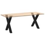 vidaXL Nohy k jedálenskému stolu v tvare X, 2 ks, čierne, 80 x (72-73) cm, oceľové – Obrázok 8